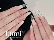 ルミネイル 大宮東口店(Lumi Nail)/透けミラー×氷質クリア