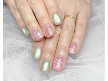 春マグネットネイル