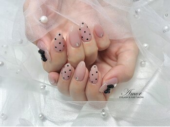 まつげエクステアンドネイルサロン アモル 恵比寿店(Amor)の写真/【憧れのワンホンデザインをお得に】可愛いデザインを多数ご用意♪《ワンホン韓国ネイル￥8400》が大人気！