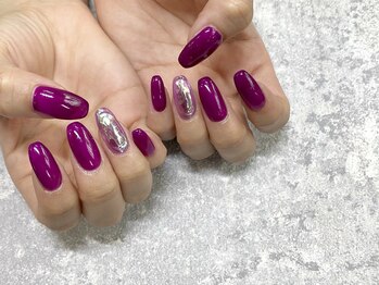 ボーホーネイルズコレクション(BOHO NAILS COLLECTION)/HANDワンカラー氷ネイル