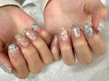 ピンクジュエリー(Pink Jewelry.)/ツイードネイル