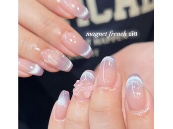 ネイルアンドアイラッシュスタジオ シュシュ(chouchou)/マグフレンチ　人気春夏秋冬