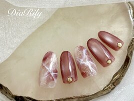 9月定額デザインネイル☆天然石