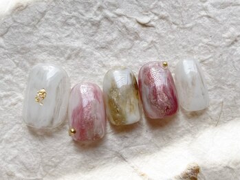 アイネイルズ 梅田店(I nails)/塗りかけ春ゴールド¥8200