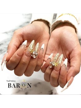 バロン 新宿店(BARON)/ゴールド×ホワイトフレンチ