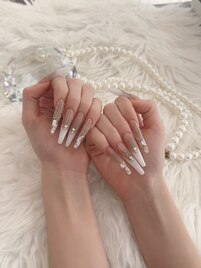 shell埋め込みネイル