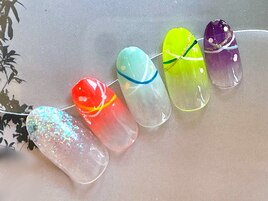 夏・浴衣ネイル