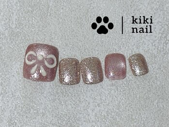 キキネイル たまプラーザ店(kikinail)/フット定額/リボンネイル