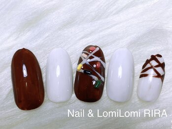 バレンタインネイル