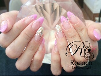 ピンクフレンチネイル Pg ロココ ラブリヤ ネイル 岡崎店 Rococo Lovelya Nail のフォトギャラリー ホットペッパービューティー