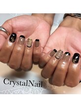 クリスタルネイル ボンベルタ橘店(CRYSTAL NAIL)/ワンカラー×アート