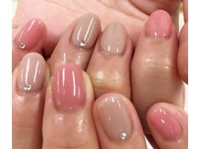 ダブルネイル(Double Nail)/[石田] シンプル2色ネイル