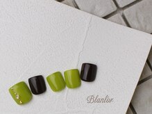 ネイルサロン ブランロール 白金店(Nail Salon Blanl'or)/FOOT　秋色くすみグリーン