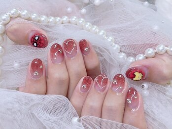 ネイル アリーズ セカンド(nail Allies 2nd)/赤フラッシュ 3Dパーツ