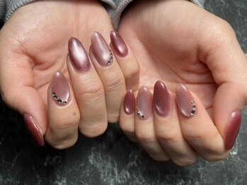 モード(M*ODE)の写真/さりげなくかわいいオフィスネイルに！10本全面！マグネットカラーが3000円～登場！