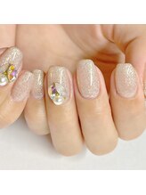 ダリア 西大寺本店(DAHLIA)/ビジュー盛りネイル