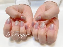 ゴールドミラーニュアンスネイル