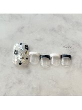 ネイルサロンリュクス (nailsalon Luxe)/フットネイル　モノトーンネイル