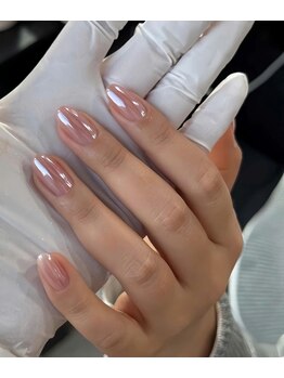 ヘブン ネイル 鶯谷(HEAVEN Nail)/ワンカラーネイルとミラーネイル