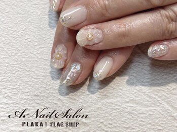 エーネイルサロン プラーカ本店(A-Nail Salon)/ミント×フラワー