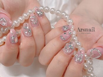 アルスネイル(Ars nail)/キラキラピンクネイル