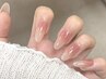 《チップ10本長さ出し》チークネイル ¥9980