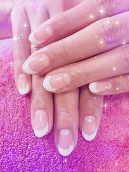 ネイルサロン パピリオ(Nail Salon papilio)/ラメ入りフレンチネイル☆
