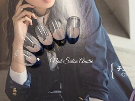 塗りかけ×フレンチnail*＊