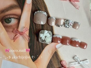 ココネイル 吉祥寺(coco.nail)/フット　ガーリー　キラキラ