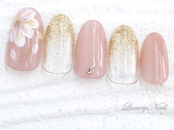 ラグジュアリーネイルズ オオミヤ(Luxury Nails Omiya)/上品*フラワーNail