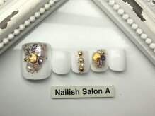 ネイリッシュサロン エー(Nailish Salon A)/ニュアンスフットネイル
