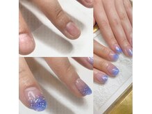 自然な長さのスカルプチュアで、すぐに美しいお爪に仕上がります