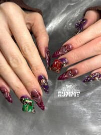 海外風バレンタインネイル☆