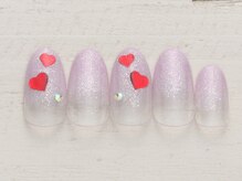 ネイルミックス 綱島店(Nail Mix)/グラデ×ハートホロ　4990円
