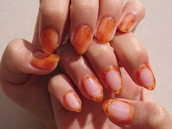 ネイルマジック 仙台一番町店(NAIL MAJIC)/オレンジニュアンスネイル☆