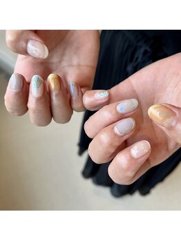 リファインネイル(refinenail)/水彩オーロラネイル