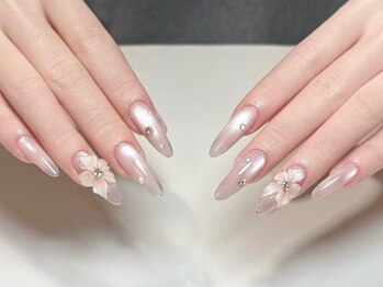 Lien nailsalon【長さだし専門店】パラジェル・フィルイン導入/長さだし｜3Dフラワー