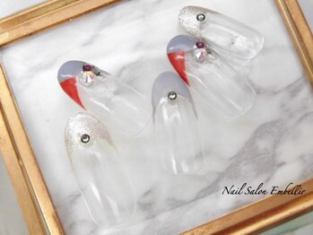 アンベリール 横浜店(Embellir)/(1370)二色フレンチネイル
