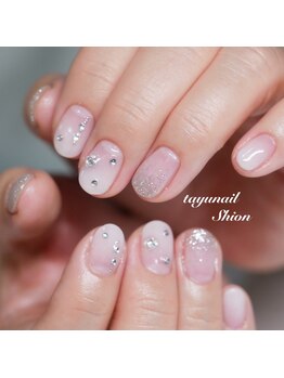 たゆ ネイル(たゆnail)/ホワイトグラデーションネイル