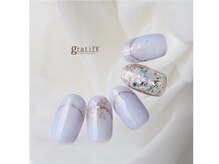 グラティフィー 梅田店(gratify)/ 可愛すぎないラベンダーネイル