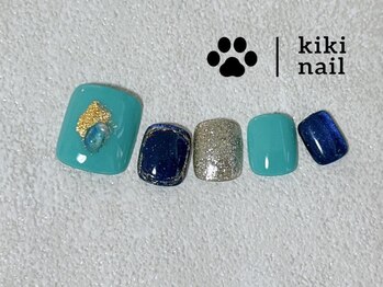 キキネイル たまプラーザ店(kikinail)/フット定額/ターコイズブルー