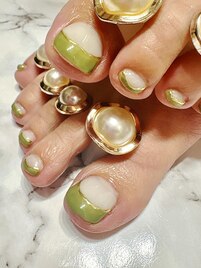 秋冬のフットネイル