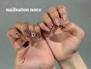 バレンタインネイル