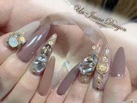 ワントーン☆スタッズネイル