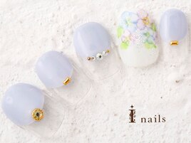 紫陽花丸フレンチネイル　8480円