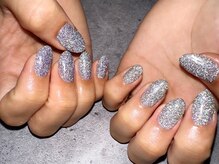 エムスラッシュ ネイル センター北店(M.SLASH)/ぎらぎらフラッシュネイル