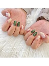 はあとねいる 八戸日計店/☆お客様グリーン×ラメネイル☆