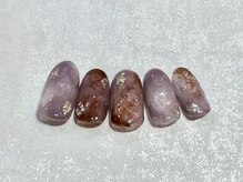 ネイルサロン ロゼプリュム/べっこう風ニュアンス