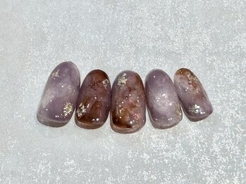 ネイルサロン ロゼプリュム/べっこう風ニュアンス