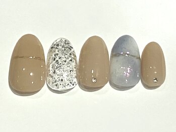 ネイルサロン アビー グランデュオ蒲田店(abbie)/もやもやブルー¥10758